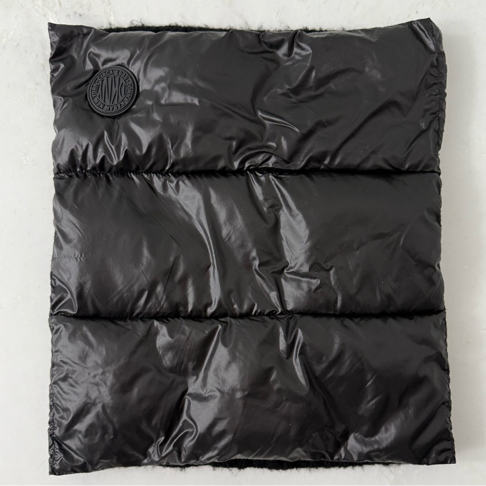 New! DKNY black  three segment puffy scarf without tag